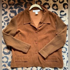 VINTAGE UNISEX BROWN PATCHWORK LIGHTWEIGHT JACKET